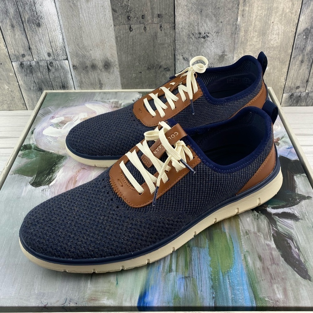 Men's Generation ZERØGRAND Sneakers in NAVY BLUE STITCHLITE Size 11.5. New! - Picture 2 of 16